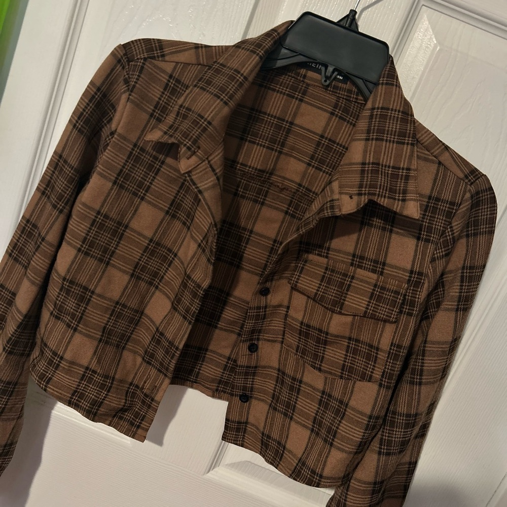 Plaid Brown Women's Jacket